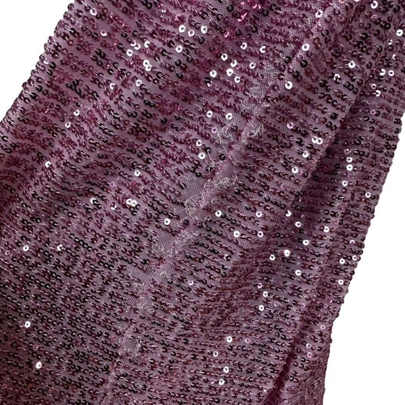 Fashion Nova Kiss Me Under The Moon Maxi Dress Pink Sequined XS Flawed. NWT. - Picture 7 of 14